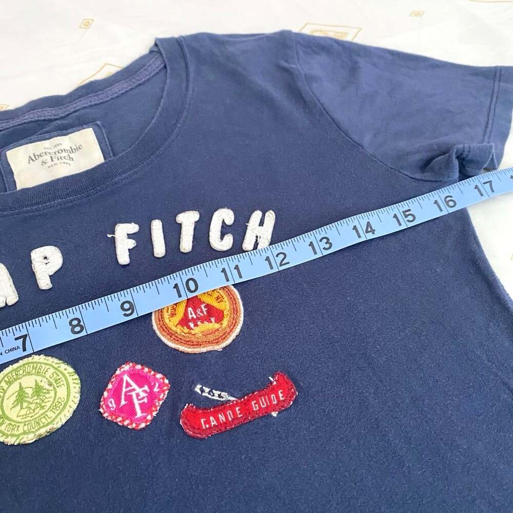 2000s abercrombie & fitch navy blue baby tee - Picture 5 of 5